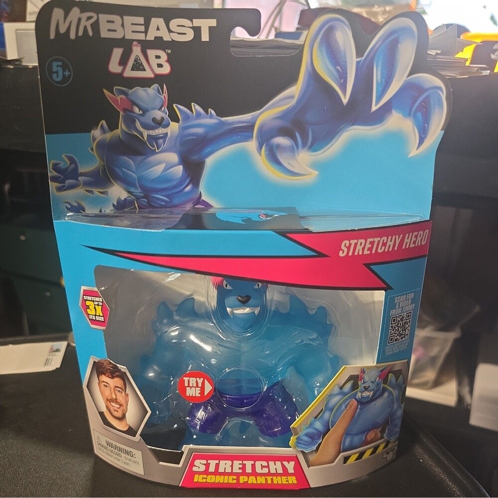 2024 Heroes Of Goo Jit Zu Mr Beast Lab Stretchy Iconic Panther 5” Figure NEW